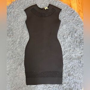 Torn by Ronny Kobo Black Sleeveless Bodycon Neoprene Mini Dress Size XS